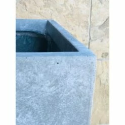 KANTE 24 in. H Square Slate Gray Concrete/Fiberglass Indoor Outdoor Elegant Tall Planter -VIGORO Sales slate gray kante plant pots osf0002b c60611 44 1000