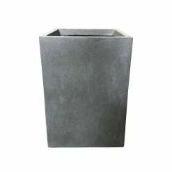 KANTE 13 in. H Square Slate Gray Lightweight Concrete/Fiberglass Indoor Outdoor Modern Planter 12 KANTE 13 in. H Square Slate Gray Lightweight Concrete/Fiberglass Indoor Outdoor Modern Planter -VIGORO Sales slate gray kante plant pots osf0007a c60611 c3 1000