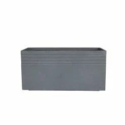 KANTE 31.5 in. L Rectangular Slate Gray Concrete/Fiberglass Indoor Outdoor Modern Elegant Planter -VIGORO Sales slate gray kante plant pots osf0131b c60611 c3 1000