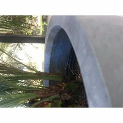 KANTE 9 in. Tall Slate Gray Lightweight Concrete Modern Outdoor Round Planter -VIGORO Sales slate gray kante plant pots rc0050a c60611 1f 1000