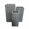 KANTE 28 in. Tall Slate Gray Lightweight Concrete Rectangle Modern Tapered Outdoor Planter (Set of 3) -VIGORO Sales slate gray kante plant pots rf0002abc c60611 64 1000