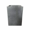 KANTE Small 13 in. Tall Slate Gray Lightweight Concrete Square Outdoor Planter -VIGORO Sales slate gray kante plant pots rf0007a c60611 64 1000