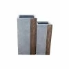 KANTE 28 in. and 24 in. Tall Timber Ridge Lightweight Concrete Tall Modern Square Outdoor Planter Set -VIGORO Sales timber ridge kante plant pots rf0218bc c80811 64 1000