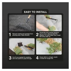 Vigoro 6 ft. x 100 ft. 2 oz. Black Flatbond (Non-Woven) Weed Barrier -VIGORO Sales vigoro landscape fabric 46617 4f 1000