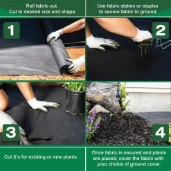 Vigoro 4 ft. x 50 ft. Point Bond Landscape Fabric -VIGORO Sales vigoro landscape fabric nmv04050b fa 1000