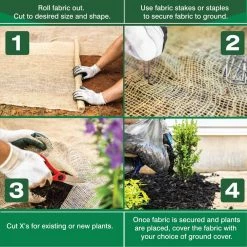 Vigoro 3 ft. x 24 ft. 100% Natural Burlap Landscape Fabric -VIGORO Sales vigoro landscape fabric nmvb0324 fa 1000