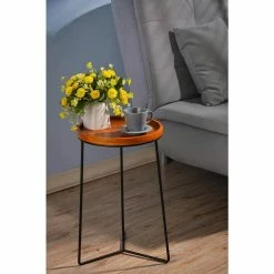Vigoro 19 in. Triangle Base Wood Top Plant Stand -VIGORO Sales vigoro plant stands 710174810 4f 1000