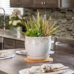 Vigoro 10 in. Bamboo Plant Saucer -VIGORO Sales vigoro planter saucers bbs10vg 44 1000