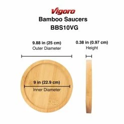Vigoro 10 in. Bamboo Plant Saucer -VIGORO Sales vigoro planter saucers bbs10vg 4f 1000