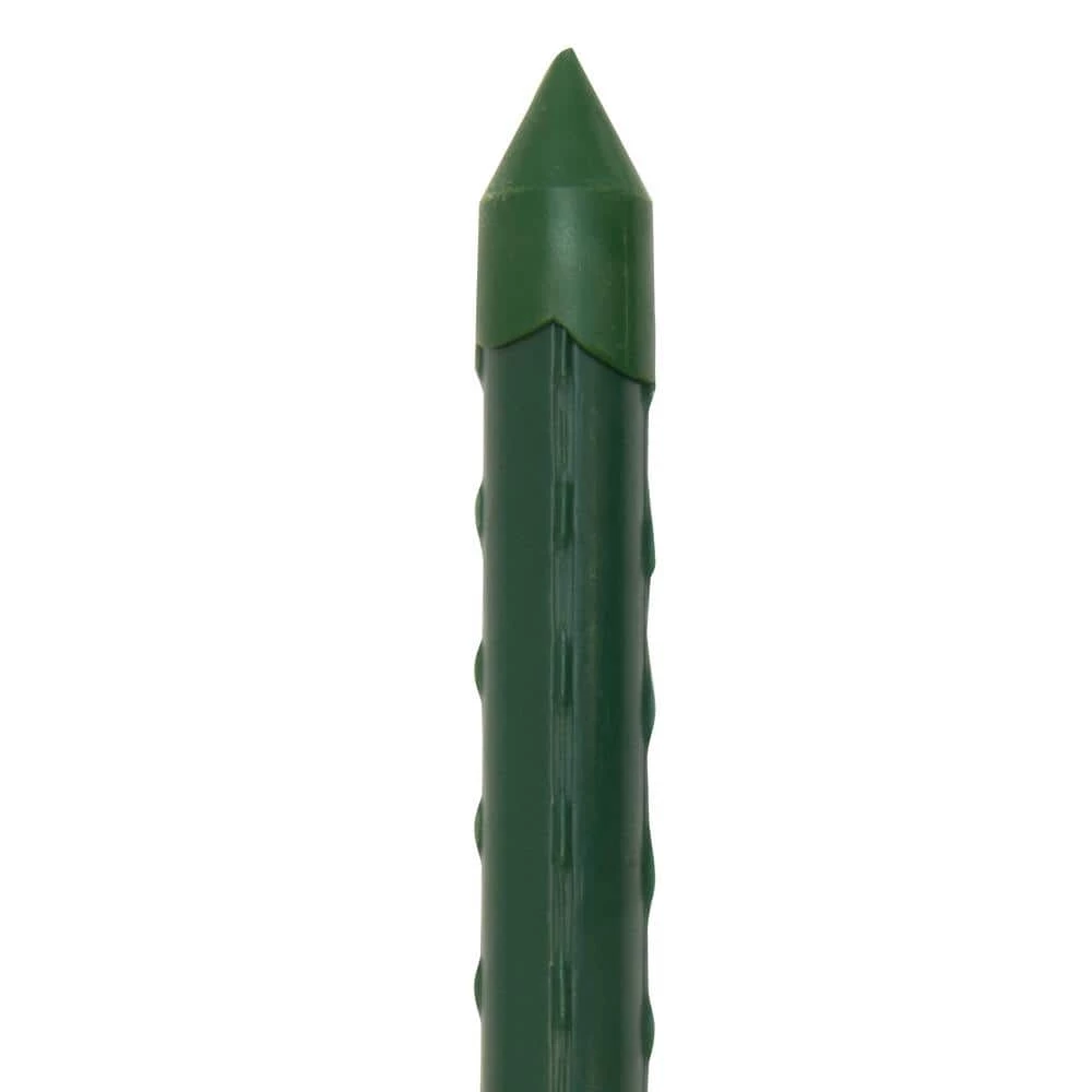 Vigoro 6 ft. Green Colored Heavy Duty Steel Core Garden Stakes 6 Vigoro 6 ft. Green Colored Heavy Duty Steel Core Garden Stakes - Image 4