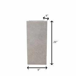 KANTE 20 in. H Square Weathered Concrete/Fiberglass Indoor Outdoor Modern Tall Planter -VIGORO Sales weathered concrete kante plant pots osf0002a c80021 2 76 1000