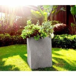 KANTE 19 in. H Square Weathered Concrete/Fiberglass Indoor Outdoor Modern Seamless Planter 14 KANTE 19 in. H Square Weathered Concrete/Fiberglass Indoor Outdoor Modern Seamless Planter -VIGORO Sales weathered concrete kante plant pots osf0007c c80021 2 1f 1000