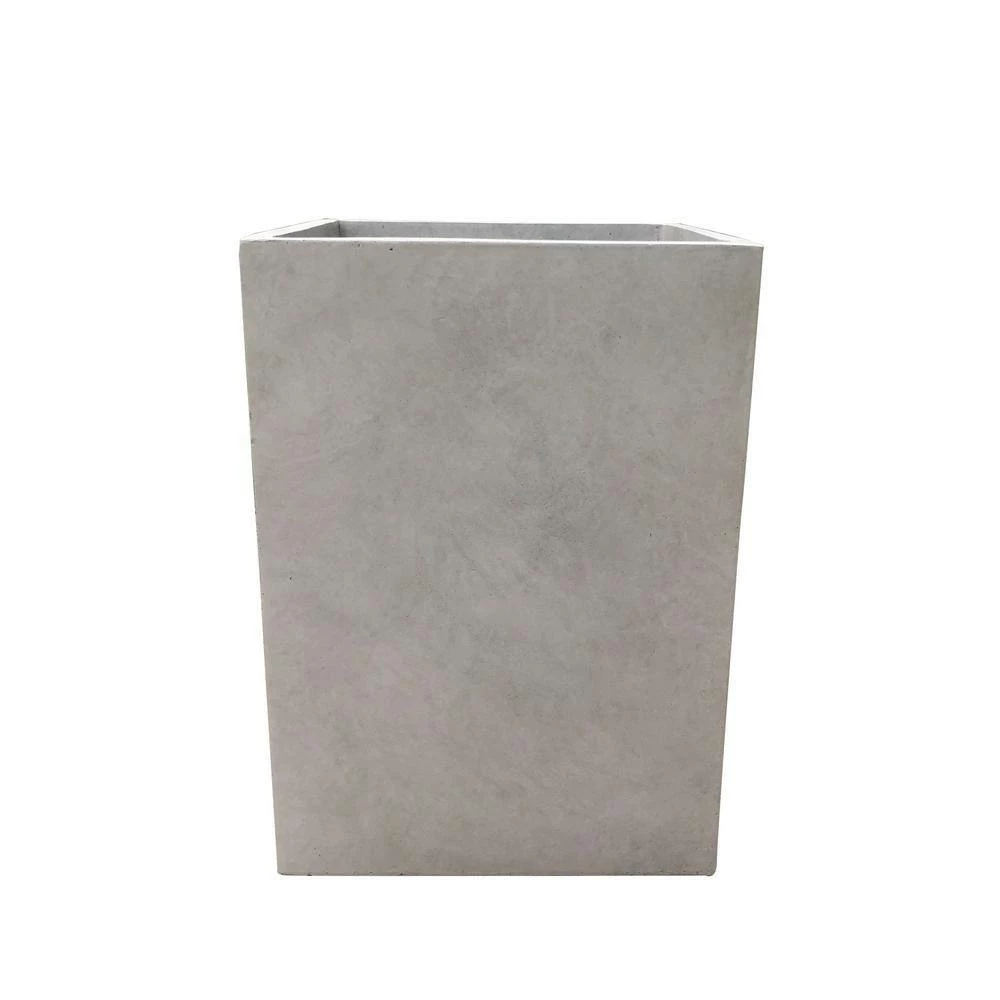 KANTE 19 in. H Square Weathered Concrete/Fiberglass Indoor Outdoor Modern Seamless Planter 5 KANTE 19 in. H Square Weathered Concrete/Fiberglass Indoor Outdoor Modern Seamless Planter - Image 3
