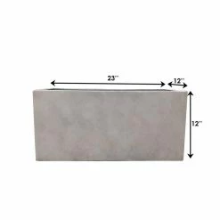 KANTE 23 in. L Rectangular Weathered Concrete/Fiberglass Indoor Outdoor Elegant Long Planter -VIGORO Sales weathered concrete kante plant pots osf0104a c80021 2 fa 1000