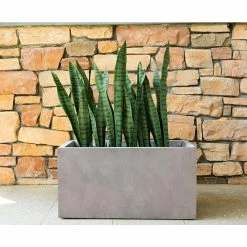 KANTE 31 in. L Rectangular Weathered Concrete/Fiberglass Indoor Outdoor Elegant Planter 16 KANTE 31 in. L Rectangular Weathered Concrete/Fiberglass Indoor Outdoor Elegant Planter -VIGORO Sales weathered concrete kante plant pots osf0104b c80021 2 4f 1000
