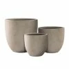 KANTE 20", 16.5" & 13.3"W Round Weathered Finish Concrete Planters Set of 3, Outdoor Indoor w/Drainage Hole & Rubber Plug -VIGORO Sales weathered concrete kante plant pots rc0152bcd c80021 2 64 1000