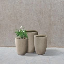 KANTE 22.4", 20.4" and 18.1"H Round Weathered Finish Concrete Planters Set of 3, Outdoor Indoor w/Drainage Hole & Rubber Plug 17 KANTE 22.4", 20.4" and 18.1"H Round Weathered Finish Concrete Planters Set of 3, Outdoor Indoor w/Drainage Hole & Rubber Plug -VIGORO Sales weathered concrete kante plant pots rc0153bcd c80021 2 1f 1000