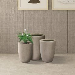 KANTE 22.4", 20.4" and 18.1"H Round Weathered Finish Concrete Planters Set of 3, Outdoor Indoor w/Drainage Hole & Rubber Plug 18 KANTE 22.4", 20.4" and 18.1"H Round Weathered Finish Concrete Planters Set of 3, Outdoor Indoor w/Drainage Hole & Rubber Plug -VIGORO Sales weathered concrete kante plant pots rc0153bcd c80021 2 44 1000