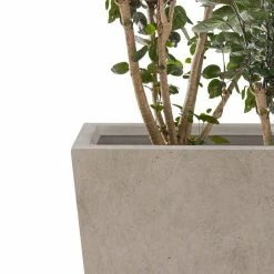 KANTE 24.4", 18" &15.7"H Weathered Finish Concrete Tall Planter Set of 3, Large Outdoor Indoor w/ Drainage Hole & Rubber Plug -VIGORO Sales weathered concrete kante plant pots rf2015017cde c80021 2 4f 1000