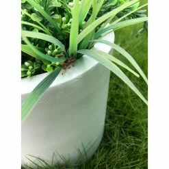 KANTE 12.9 in. Dia, Pure White Lightweight Concrete Modern Cylinder Outdoor Planter -VIGORO Sales white kante plant pots rc0119b c80011 1f 1000