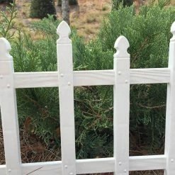 Vigoro 12 in. H White Classic Picket Style Plastic Garden Fence -VIGORO Sales white plastic resin vigoro garden fencing 51502 fa 1000
