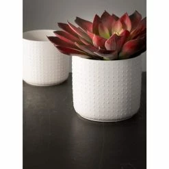 SULLIVANS White Ceramic Planter (Set of 2) -VIGORO Sales white sullivans plant pots cm2952 4f 1000