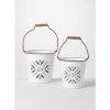 SULLIVANS White Joy Snowflake Metal Bucket (Set of 2) -VIGORO Sales white sullivans plant pots met1751 64 1000