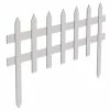 Vigoro 36 in. Wood Picket Garden Fence -VIGORO Sales white vigoro garden fencing rc 74w 64 1000