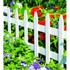 Vigoro 36 in. Wood Picket Garden Fence -VIGORO Sales white vigoro garden fencing rc 74w c3 1000