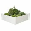 Vigoro 4 ft. x 4 ft. x 15 in. White Vinyl Raised Garden Bed -VIGORO Sales white vigoro raised planter boxes 26001v 64 1000