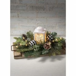 SULLIVANS 8.75 in. Snowflake Lantern with LED Pillar Candle -VIGORO Sales whites sullivans outdoor lanterns sea44233ln 44 1000