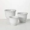 SULLIVANS Whitewashed Scalloped Edge Cement Pot - Set of 3 1 SULLIVANS Whitewashed Scalloped Edge Cement Pot - Set of 3 -VIGORO Sales whitewashed sullivans plant pots cmt1211 64 1000